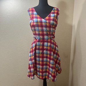 Voodoo Vixen Plaid Fit and Flare Dress XL
